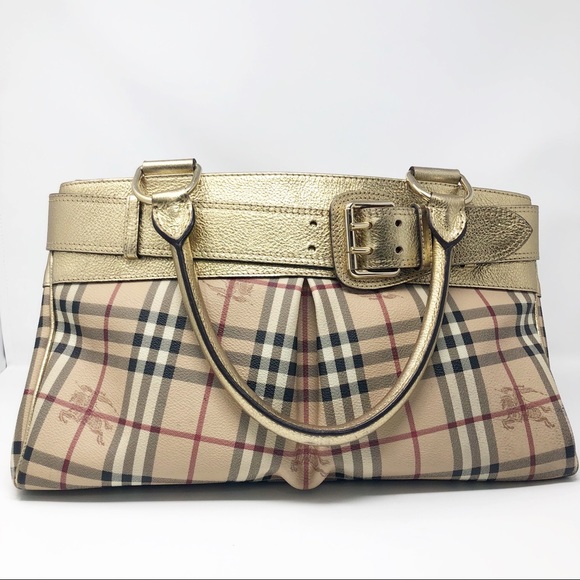 burberry purses gold